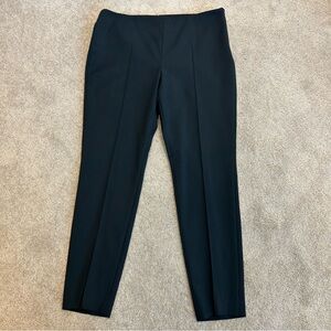 Akris black pronounced seam tailored tapered ankle trouser dress pants Sz 10